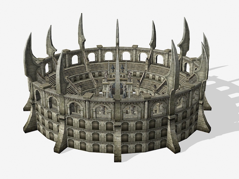 Battle Arena Fantasy 3d rendering