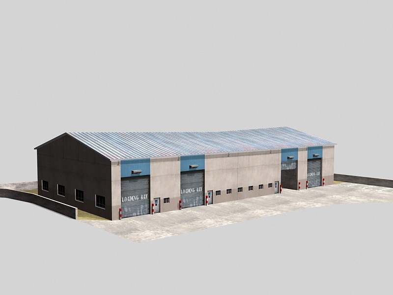 Old Warehouse Exterior 3d rendering