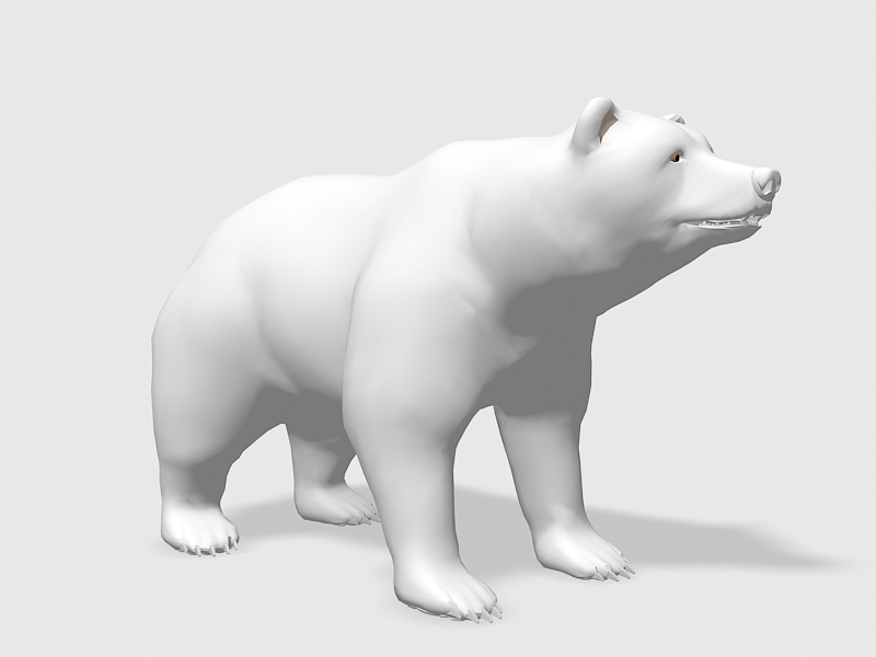 Great White Bear 3d rendering