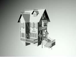 Old Vintage House 3d preview