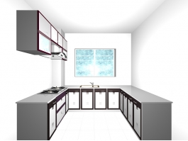 White Kitchen Designs 3d preview