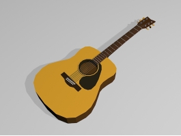 Classic Acoustic Guitar 3d model preview