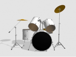 7 Piece Drum Set 3d model preview