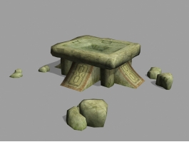Ancient Stone Altar 3d preview