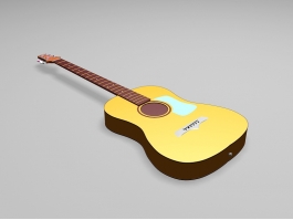 Classic Acoustic Guitar 3d preview