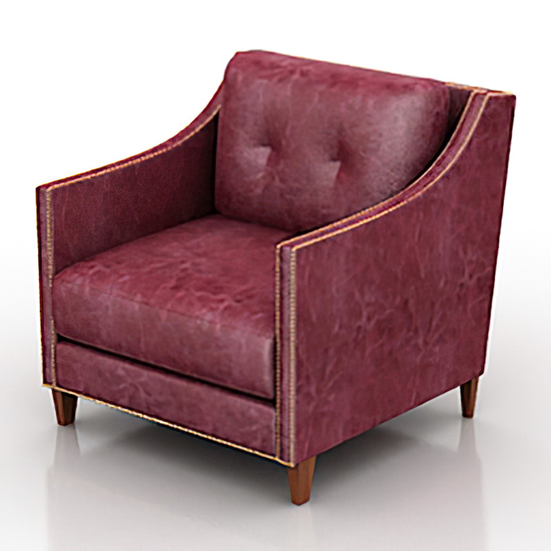Vintage Leather Club Chair 3d rendering