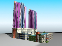 Commercial and Residential Building 3d preview