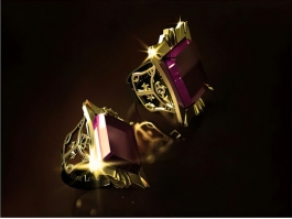 Gold Ruby Ring 3d preview