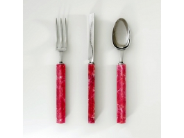 Red Marble Flatware 3d preview