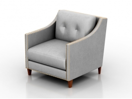 Vintage Leather Club Chair 3d preview