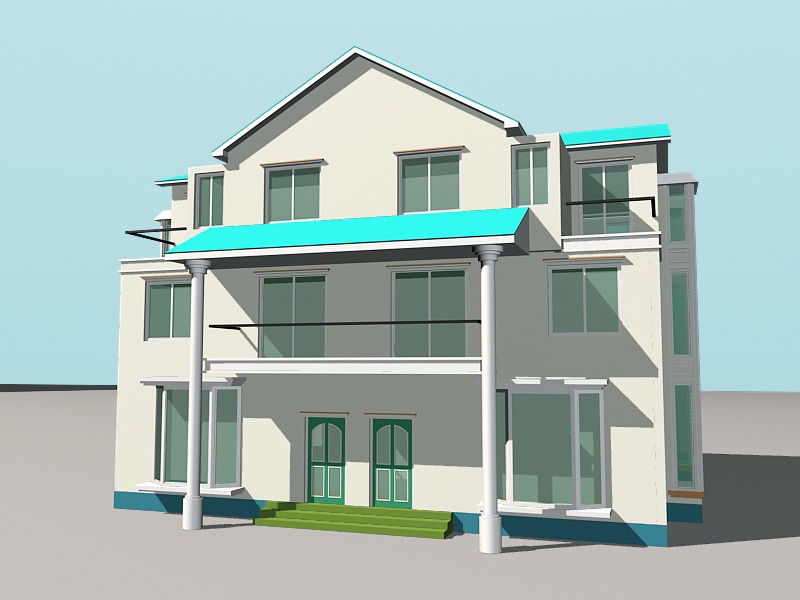 Residential Dwelling House 3d rendering