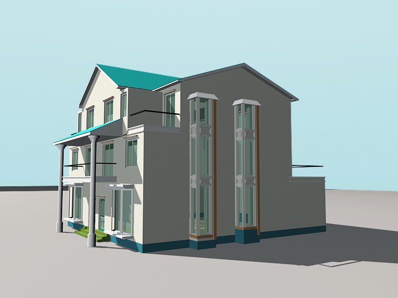 Residential Dwelling House 3d rendering