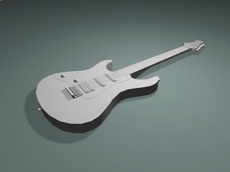 Acoustic Guitar Instrument 3d rendering