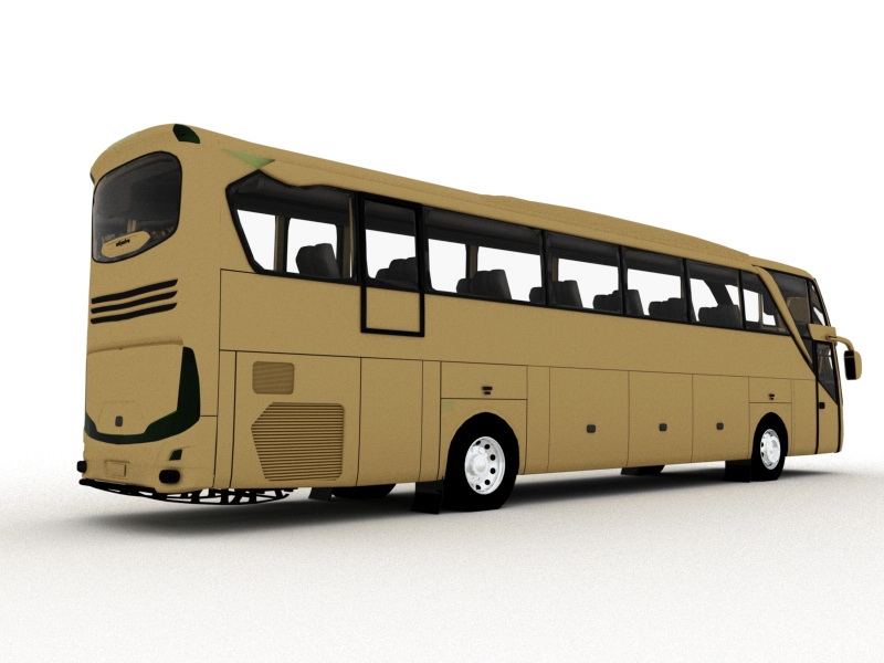 Luxury Coach Bus 3d rendering