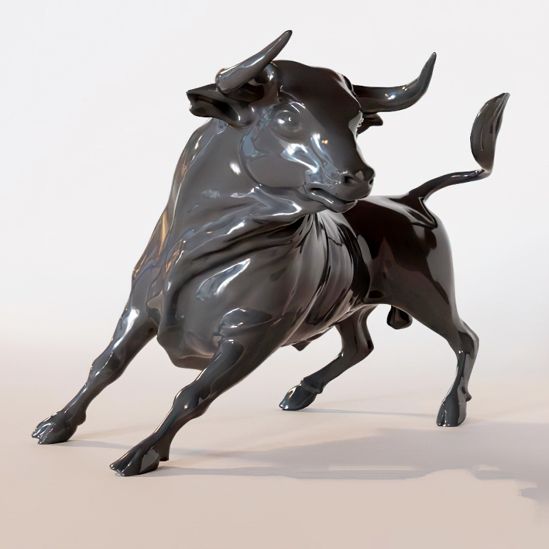 Bull Sculpture 3d rendering