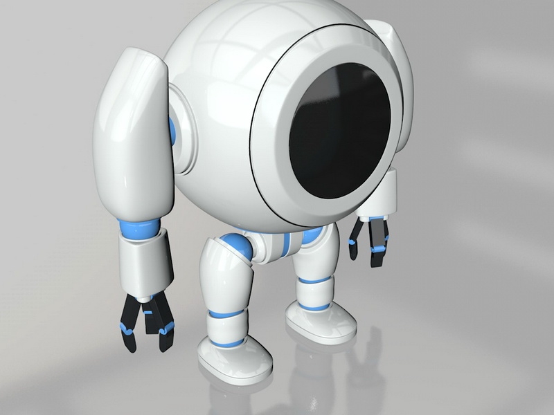 Adorable Robot 3d rendering