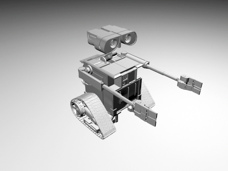 Wall-E Robot 3d rendering