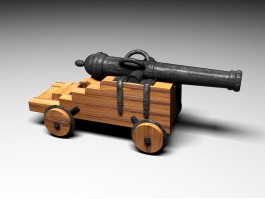 Pirate Cannon 3d model preview
