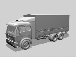 Cargo Box Truck 3d model preview