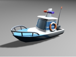 Small Patrol Boat Cartoon 3d preview