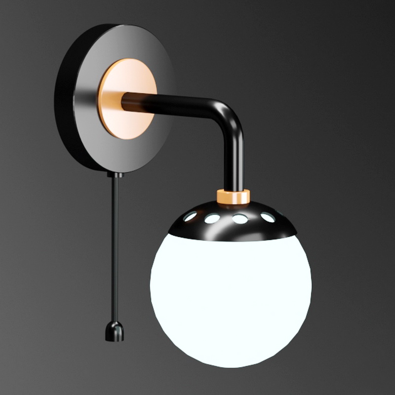 Globe Wall Sconce 3d rendering