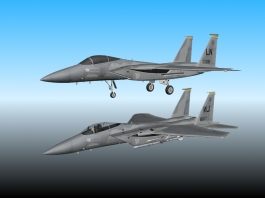 F-15C Eagle Tactical Fighter Aircraft 3d model preview