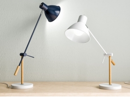 Modern Black and White Table Lamps 3d model preview