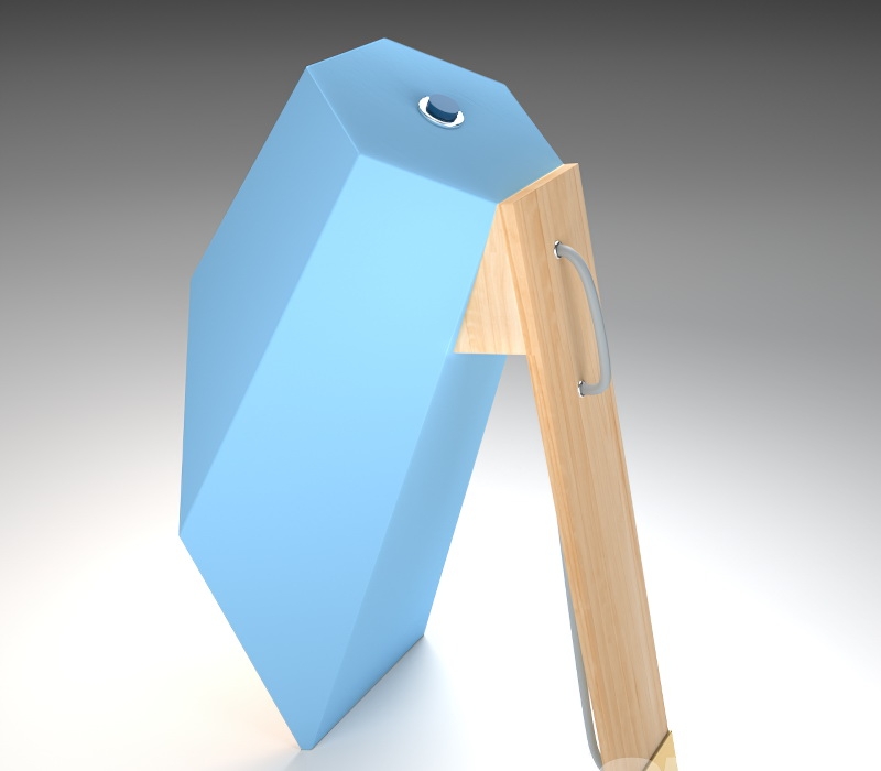 Modern Wood Table Lamp 3d rendering