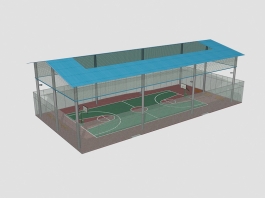 Outdoor Basketball Court 3d preview