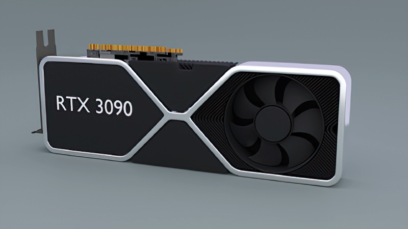 GeForce RTX 3090 Graphics Card 3d rendering