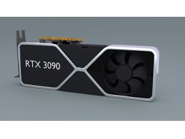 GeForce RTX 3090 Graphics Card 3d model preview