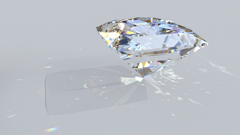Ring and Diamond 3d rendering