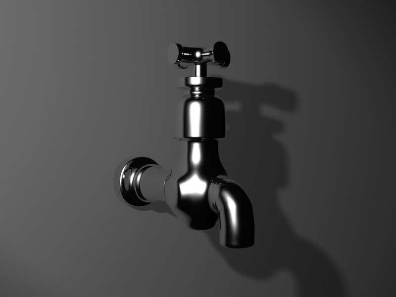 Water Faucet 3d rendering