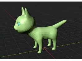 Cartoon Cute Cat 3d model preview