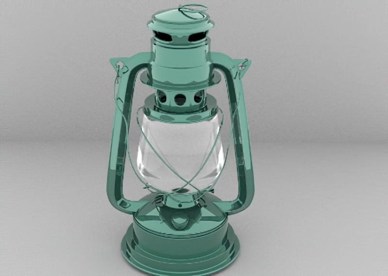 Vintage Hurricane Kerosene Lantern 3d rendering