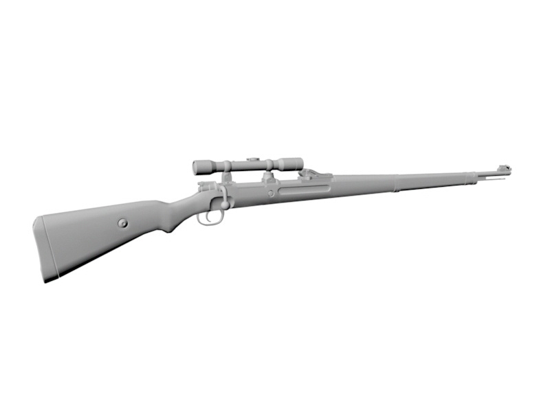 Mauser 98K Sniper Rifle 3d rendering