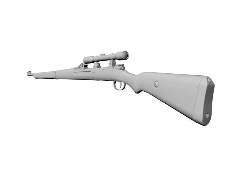 Mauser 98K Sniper Rifle 3d rendering