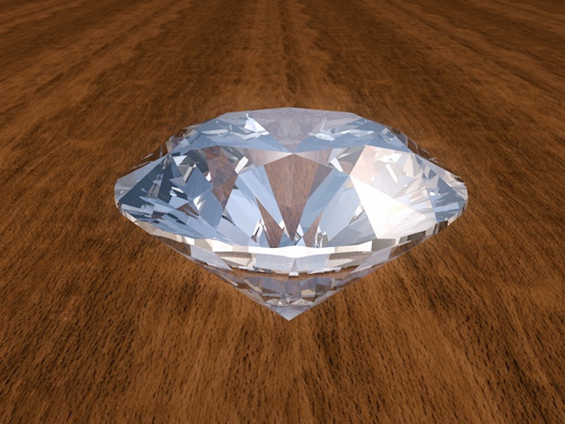 Round Diamond 3d rendering
