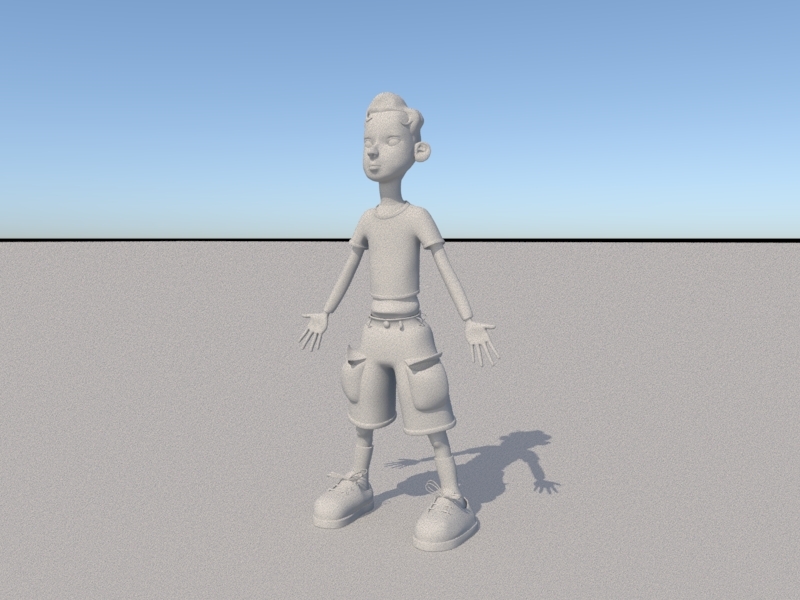 Tall Boy Cartoon Character 3d rendering