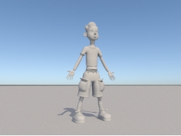 Tall Boy Cartoon Character 3d model preview