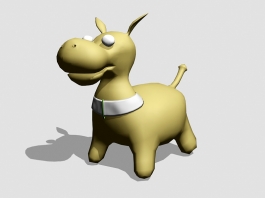 Cartoon Donkey 3d model preview