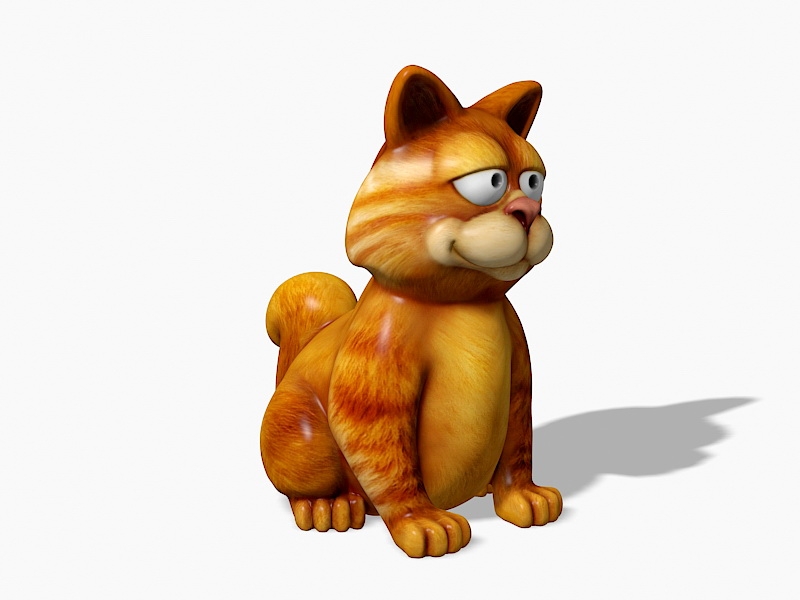 Garfield Cat 3d rendering