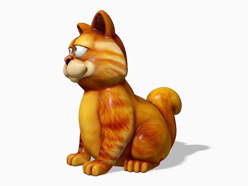 Garfield Cat 3d rendering