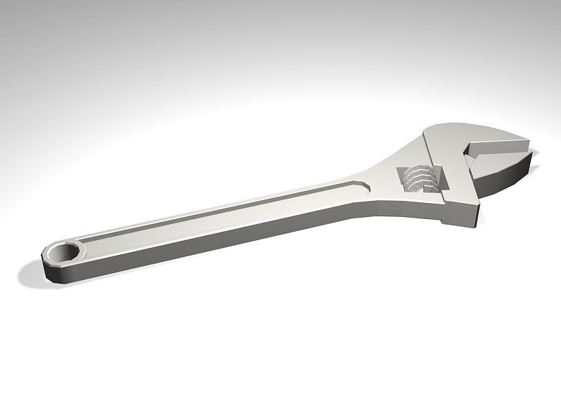 Adjustable Wrench 3d rendering