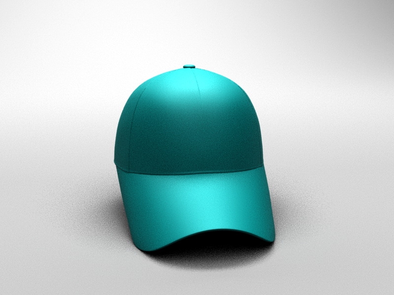Green Baseball Cap 3d rendering