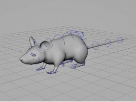 Mouse Rig Maya 3d model preview