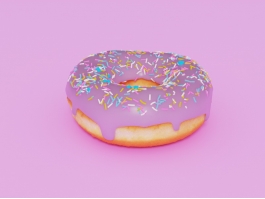 Pink Glazed Donut 3d model preview