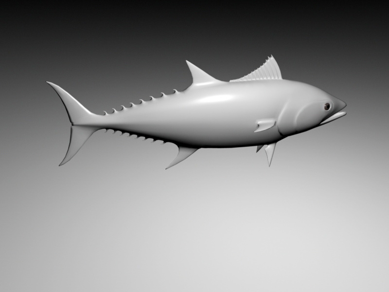 Tuna Fish 3d rendering
