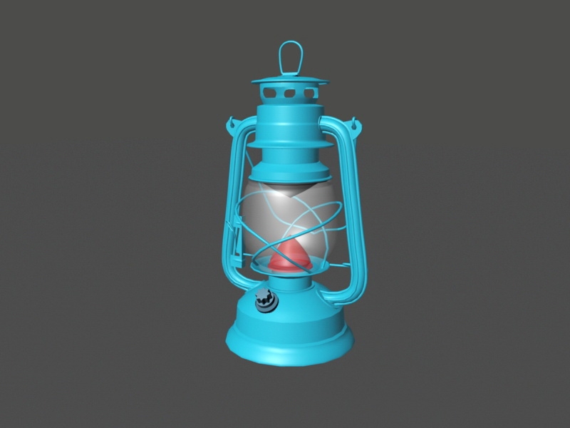 Antique Barn Lantern 3d rendering