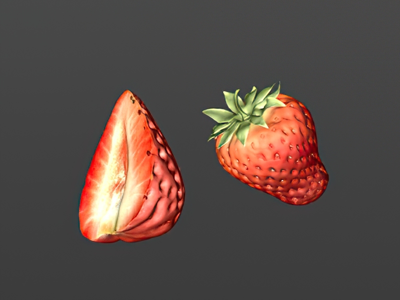 Sweet Strawberry 3d rendering